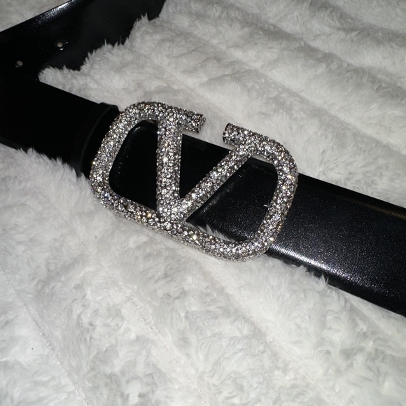 Valentino Black Belt with Silver Buckle main image 8
